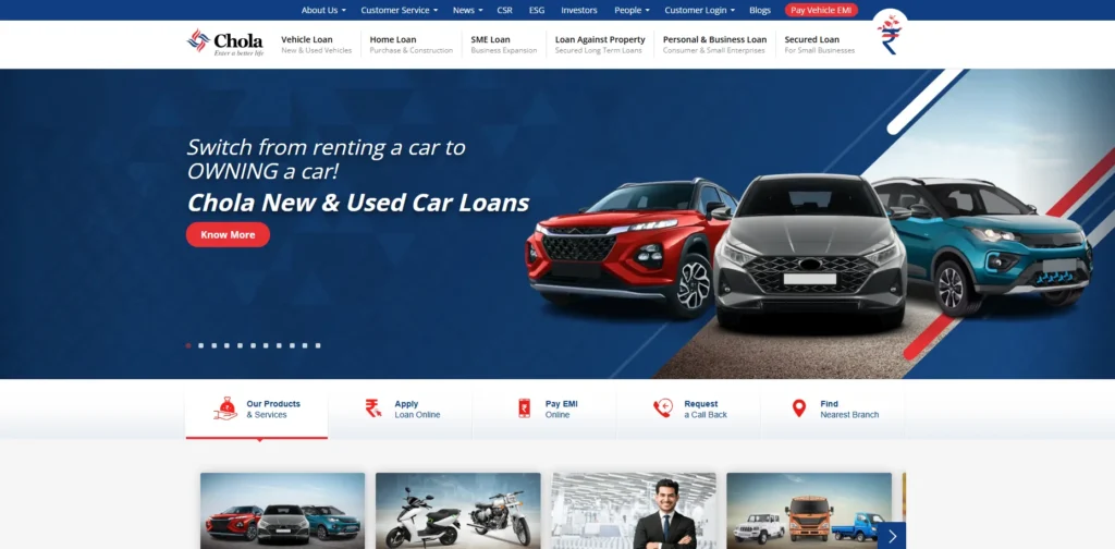 Cholamandalam Investment & Finance Company Limited-Finance Companies in Chennai