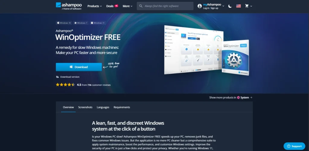 PC Cleaner - Ashampoo WinOptimizer