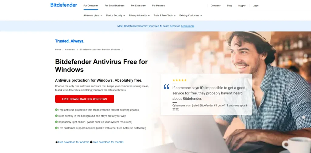 Malware Removal Tool - Bitdefender Antivirus Plus