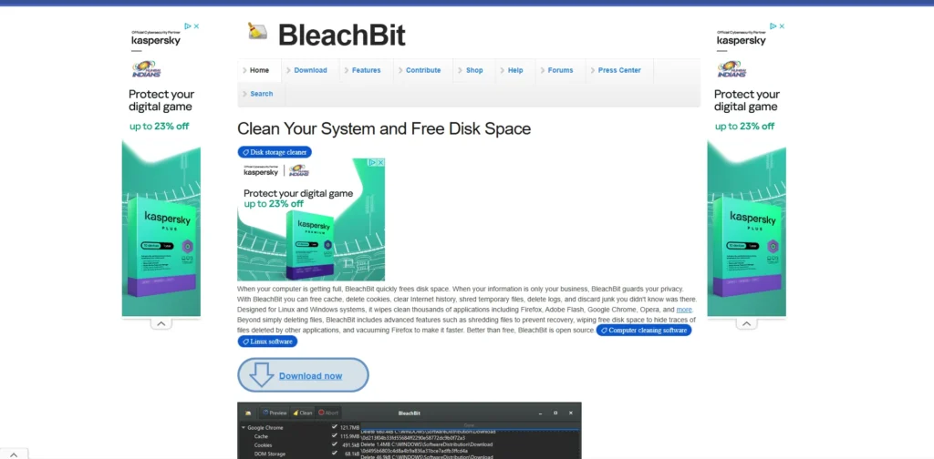 PC Cleaner - BleachBit
