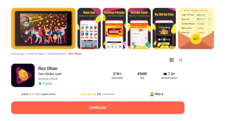 Daily 100 Rupees Earning App Without Investment