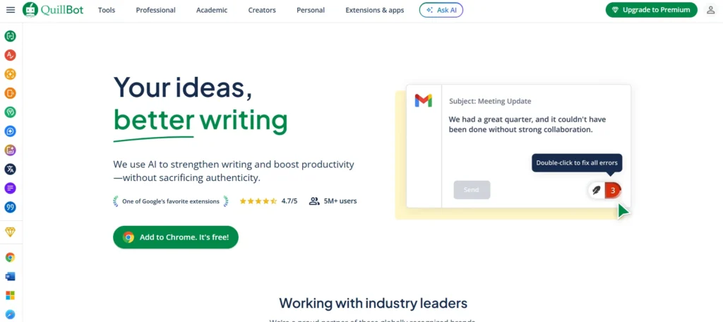 AI tool for IT professinals - QuillBot