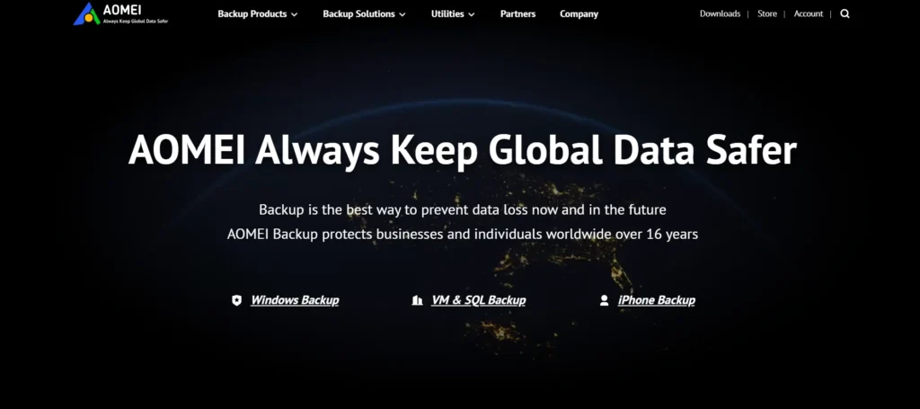 Backup Software - AOMEI Backupper