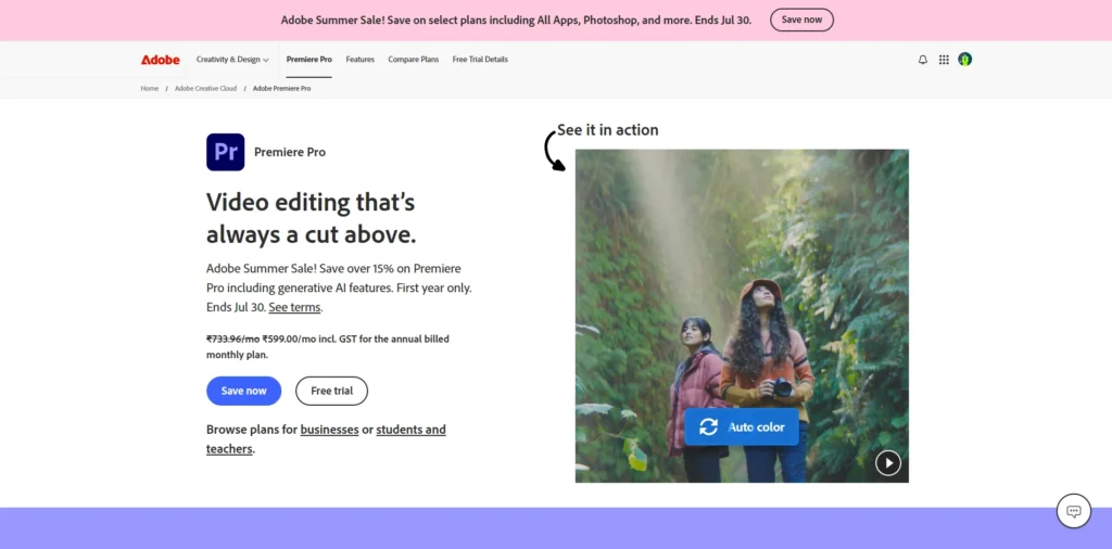 Video Editing Software - Adobe Premiere Pro
