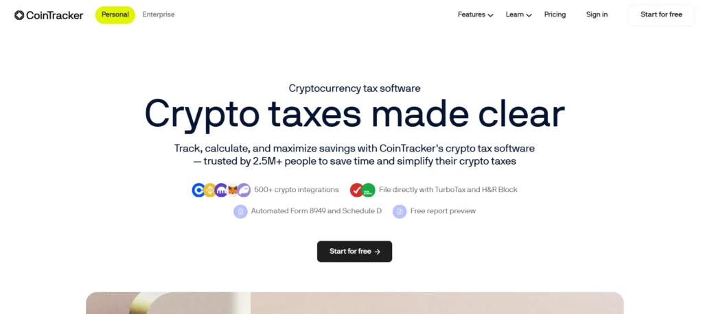 Crypto Tax Software - CoinTracker