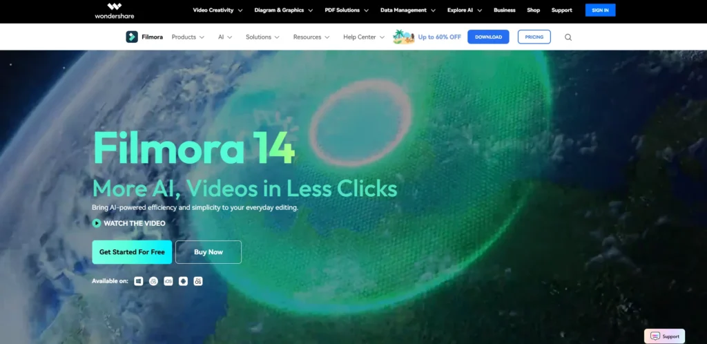 Video Editing Software - Filmora by Wondershare