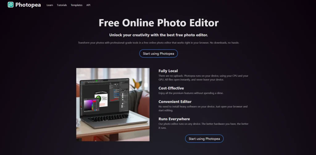 Photo Editing Software - Photopea