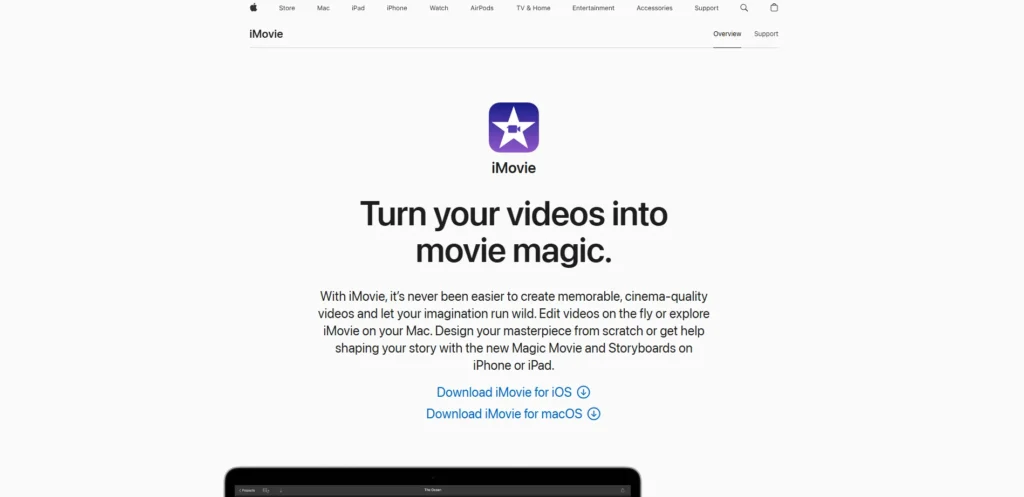 Video Editing Software - iMovie