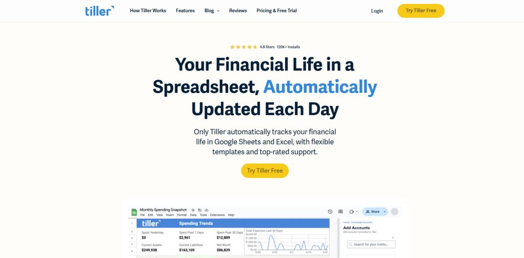 Tiller Money-Personal Finance Software
