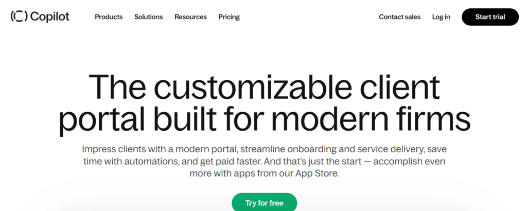Client and Customer Portal – Copilot