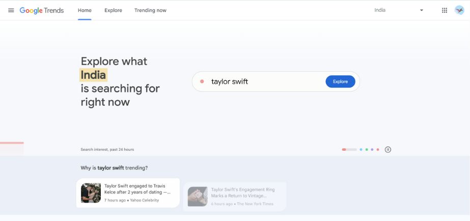 Google Trends - Keyword research tools