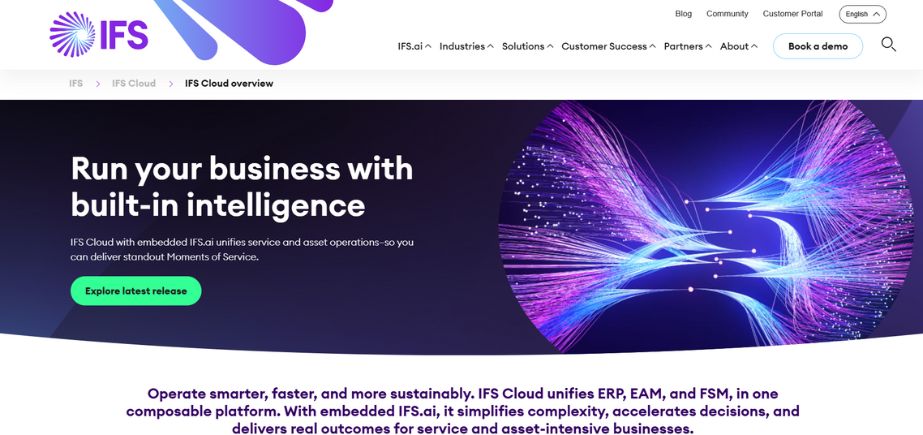 IFS Cloud - Best ERP software