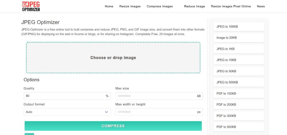 JPEG Optimizer - Image Compressor Tools