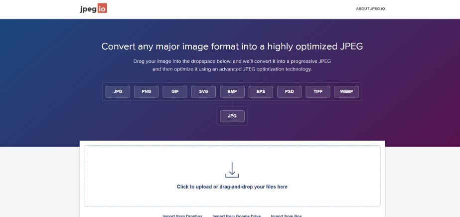 JPEG.io - Image Compressor Tools