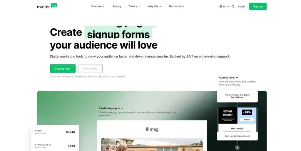 MailerLite-Employee Recognition Software