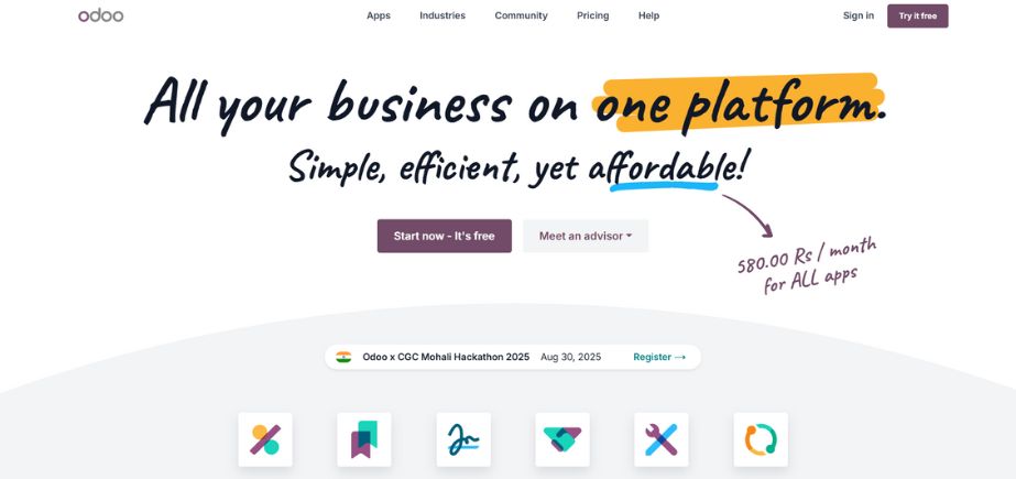 Odoo - Best ERP software