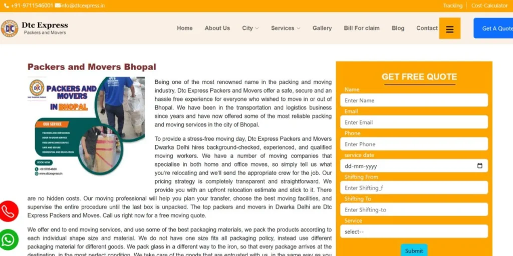 Packers and Movers in Bhopal