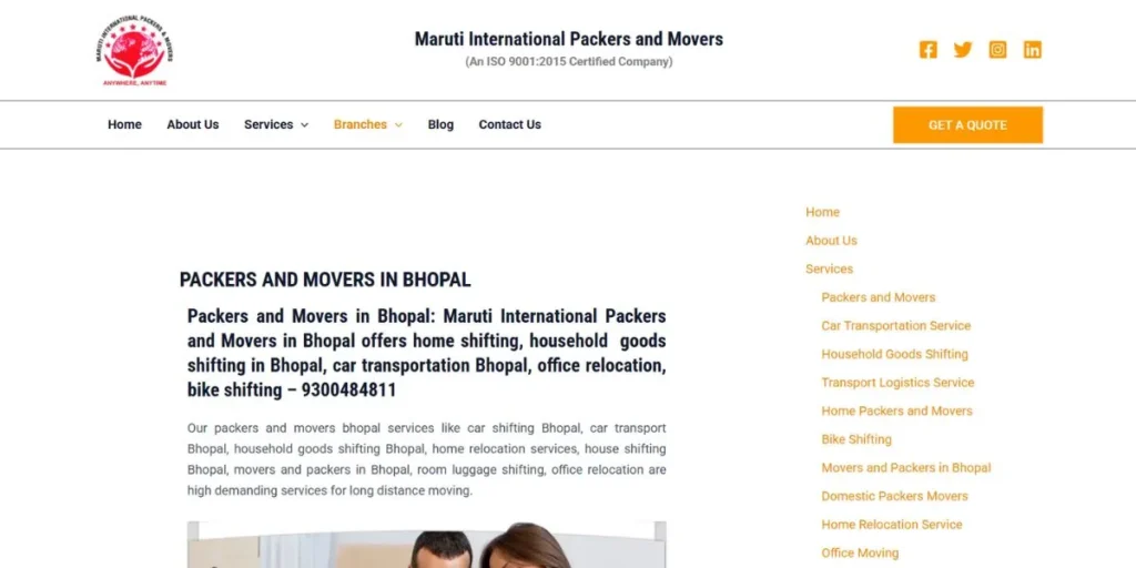 Packers and Movers in Bhopal