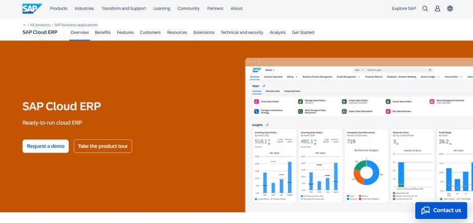SAP S4HANA - Best ERP software