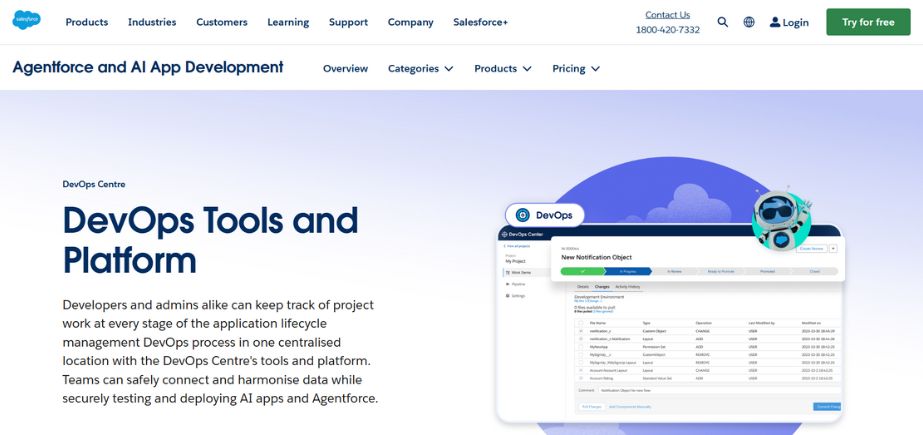 Salesforce DevOps Center - Salesforce Automation Software
