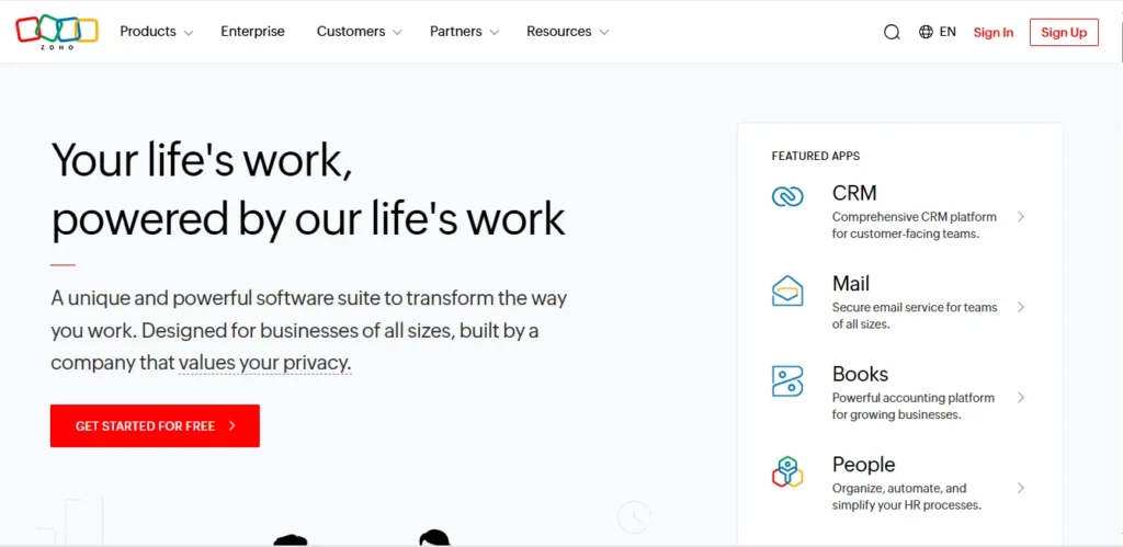 Best no-code App Builders: Zoho Creator