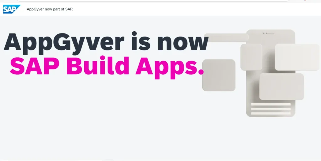 Best no-code App Builders: Appgyver (SAP Build Apps)