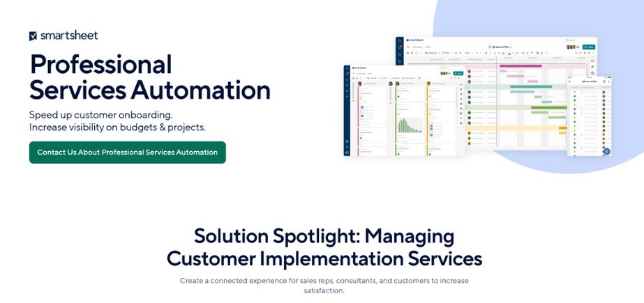 Smartsheet - Professional Services Automation Software