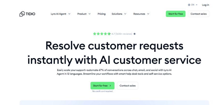 Tidio - customer engagement tools