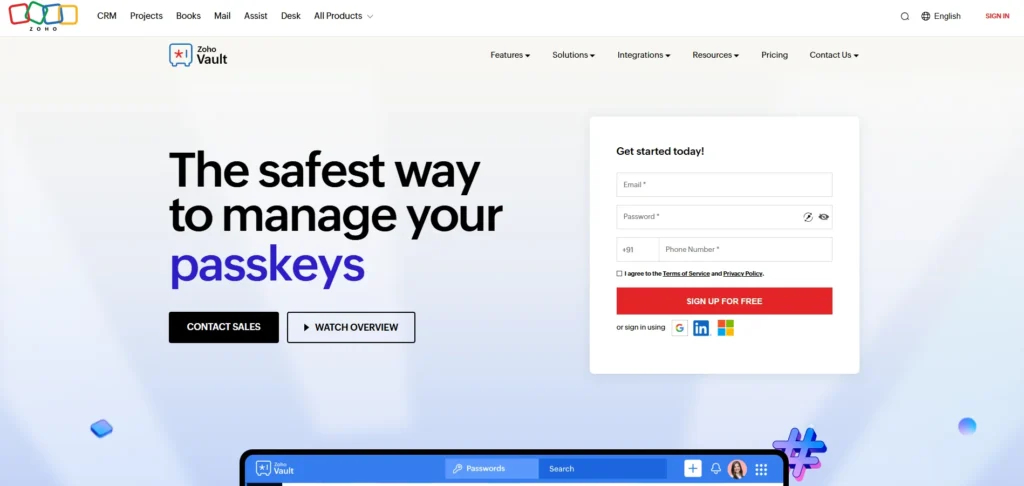 Password Manager Software - Zoho Vault