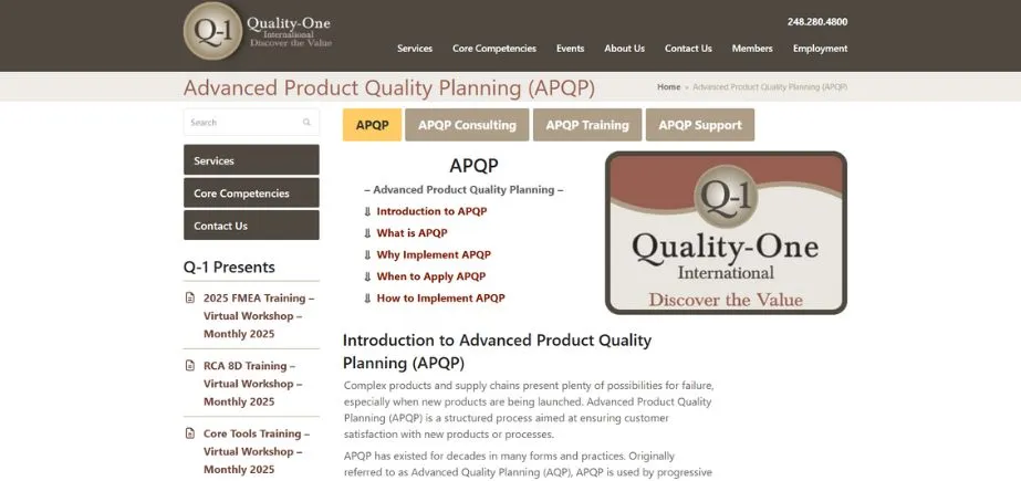 Advanced Product Quality Planning (APQP) - Best Quality Core Tools
