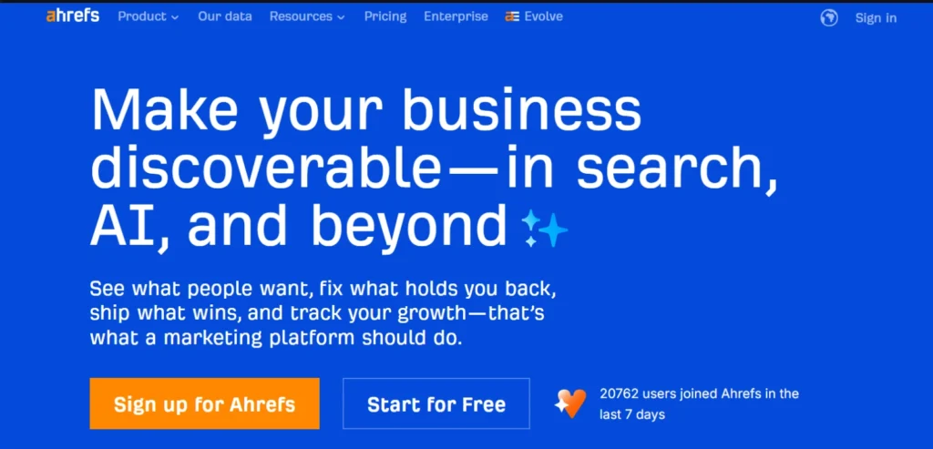 Ahrefs- Competitor monitoring tools
