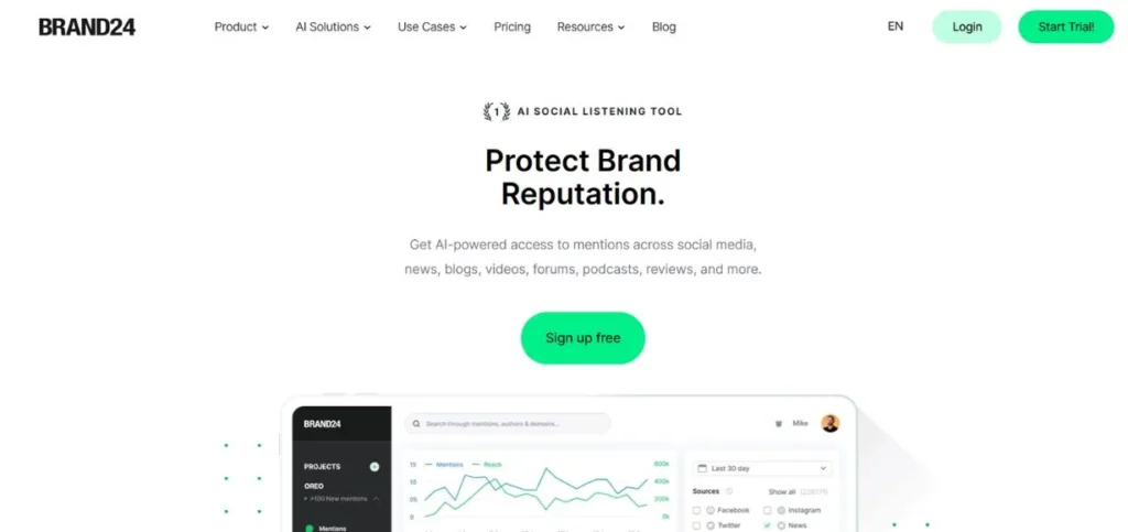 Brand24 - AI Social Listening Tools