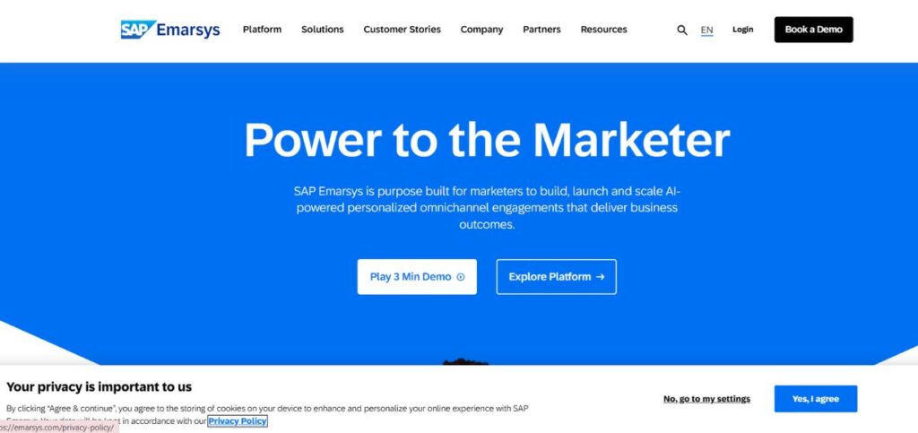 Emarsys -  Customer Data Platform Software