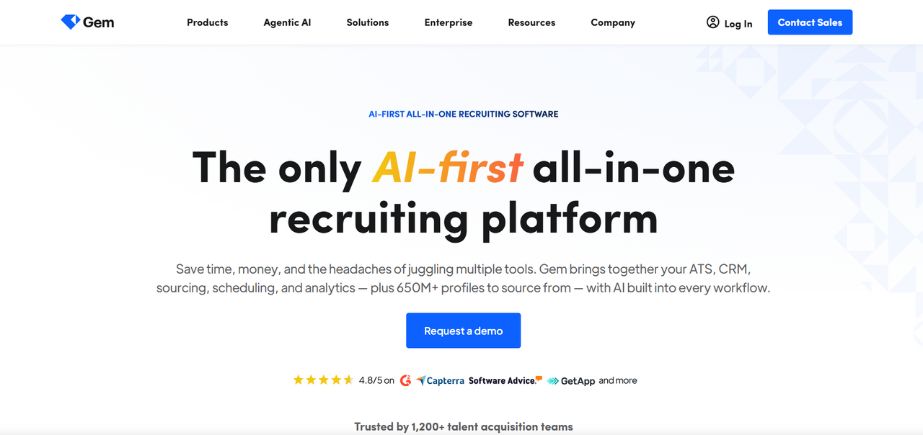 Gem - Best AI Recruiting Tools