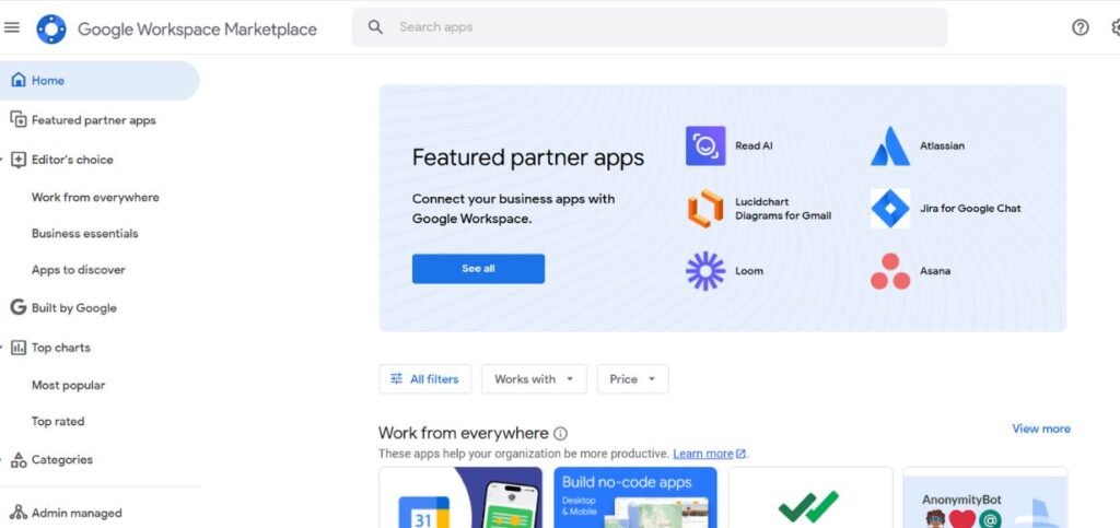 Google Workspace Marketplace - Top SaaS Marketplaces