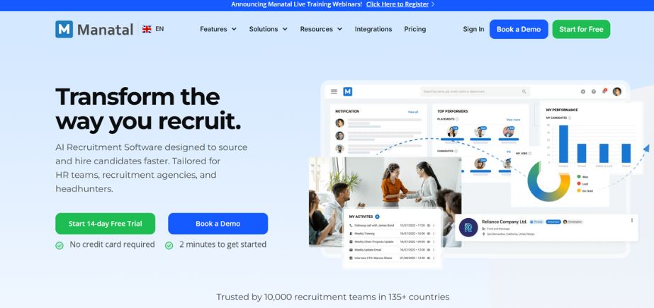 Manatal - Best AI Recruiting Tools