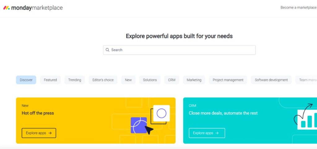 Monday.com - Top SaaS Marketplaces