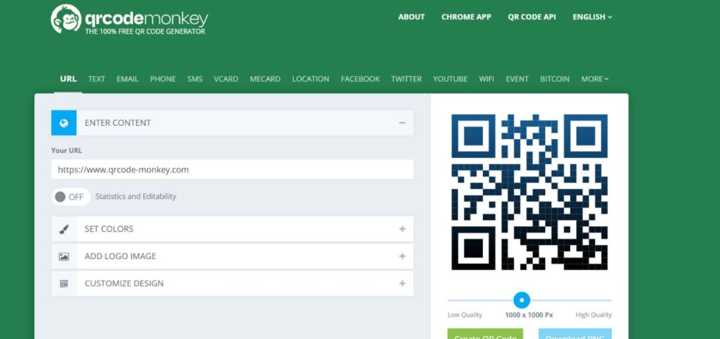 QRCode Monkey - Link QR Code Generators