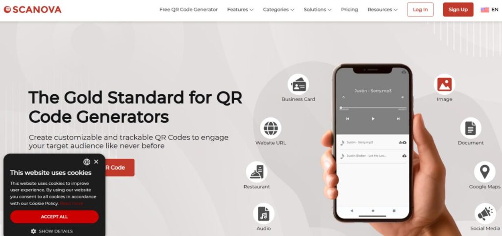 Scanova - Link QR Code Generators