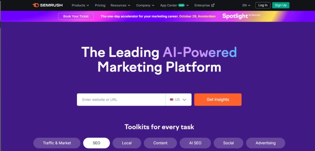 Semrush- Competitor monitoring tools