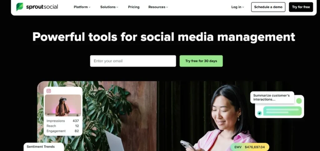 Sprout Social - AI Social Listening Tools