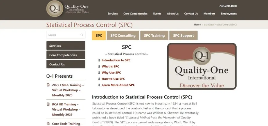Statistical Process Control (SPC) - Best Quality Core Tools