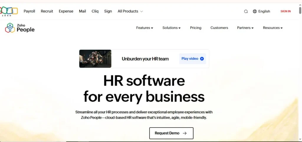 Zoho-People-Employee Management Tools
