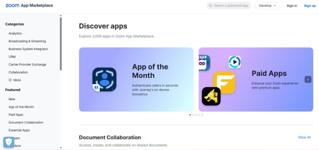 Zoom  - Top SaaS Marketplaces