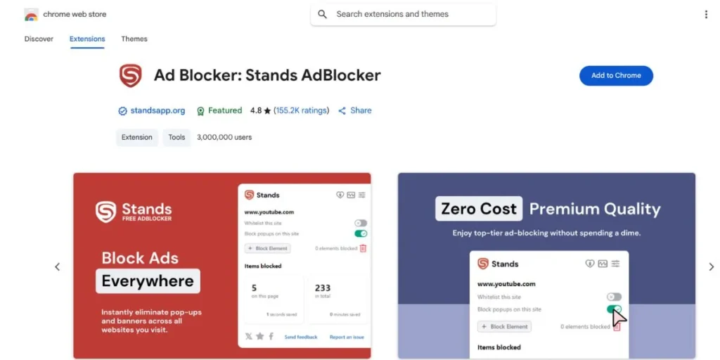 Adblocker Extensions for Chrome