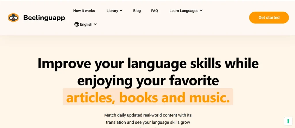 Beelinguapp - Language Learning Software