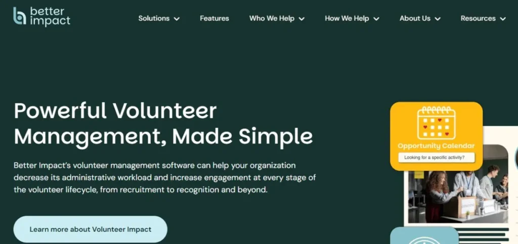 Better Impact - Volunteer Management Software
