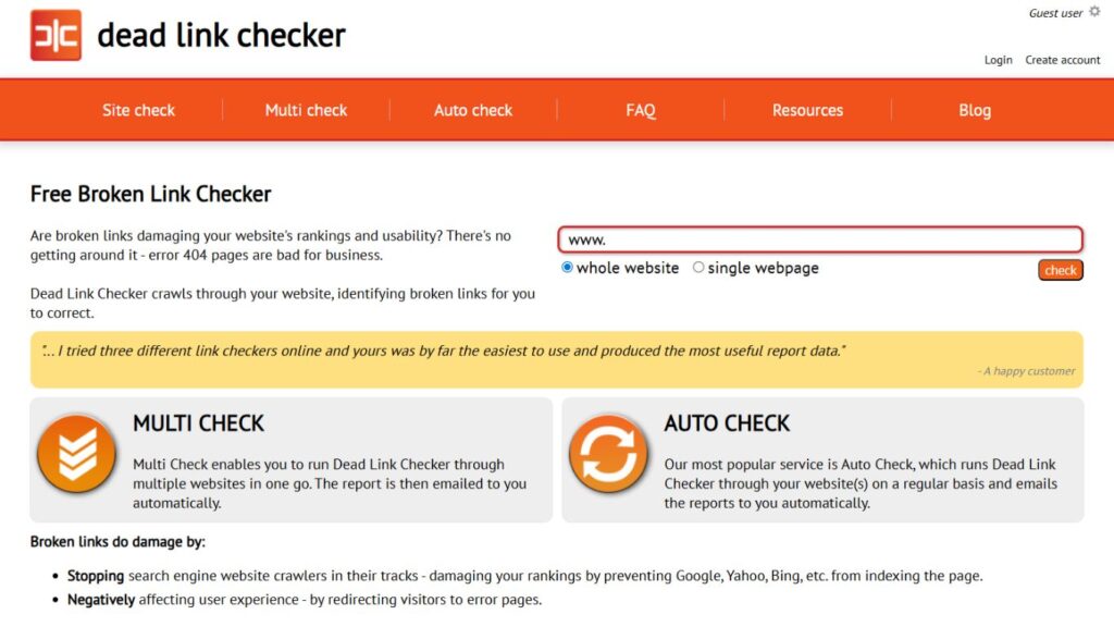 Broken Link Checker Tools