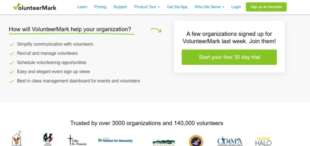 VolunteerMark - Volunteer Management Software