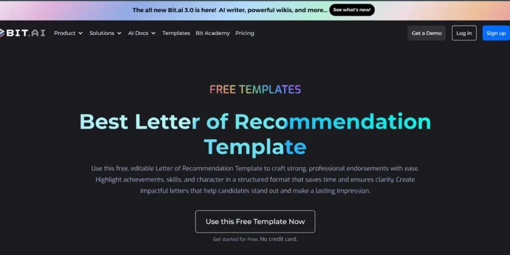 AI Letter of Recommendation Tools - Bit.ai